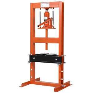 Versatile Hydraulic Shop Press – 6-20 Ton Adjustable H-Frame – Movable Press Plates, Safety Relief Valve, Particulate Cover – Q235 Steel for Industrial, Garage, and Workshop Use