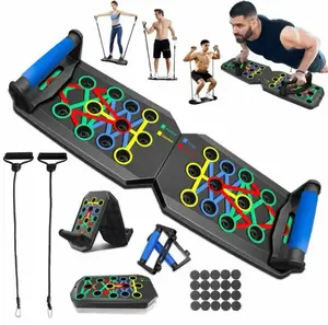 【Upgraded Version】Push up Board, Push-up Board Training Set,30 Holes Home Push-up Training Board, Pull Bar, Chest Muscle Abdominal Muscle Training Equipment for Men & Women, Fitness Enthusiasts, Upper Body Strength, Portable Design,Gift for Boyfriend