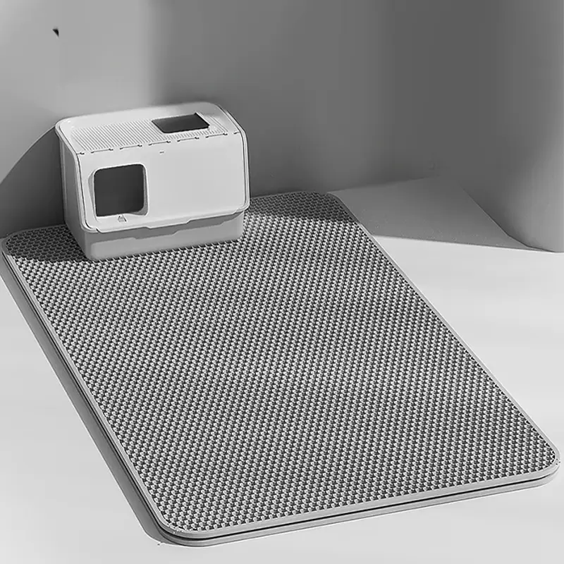 EVA Material Cat Litter Mat Catchable Filter Toilet Basin Washable Pet Supplies Waterproof Urine-Proof Large 17inch x 23inch Tray Clean