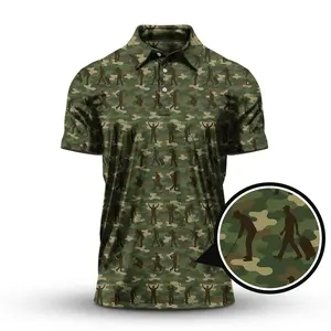 Camouflage Men's Bogey Bros Polo Golf Polo Shirt for Veteran Hunting Season Masters Golf Polo Tops Masters Tournament Shirt 2026 GPA Championship Performance Outdoors Sport Shirt, Ideal Gift for Him Husband Dad