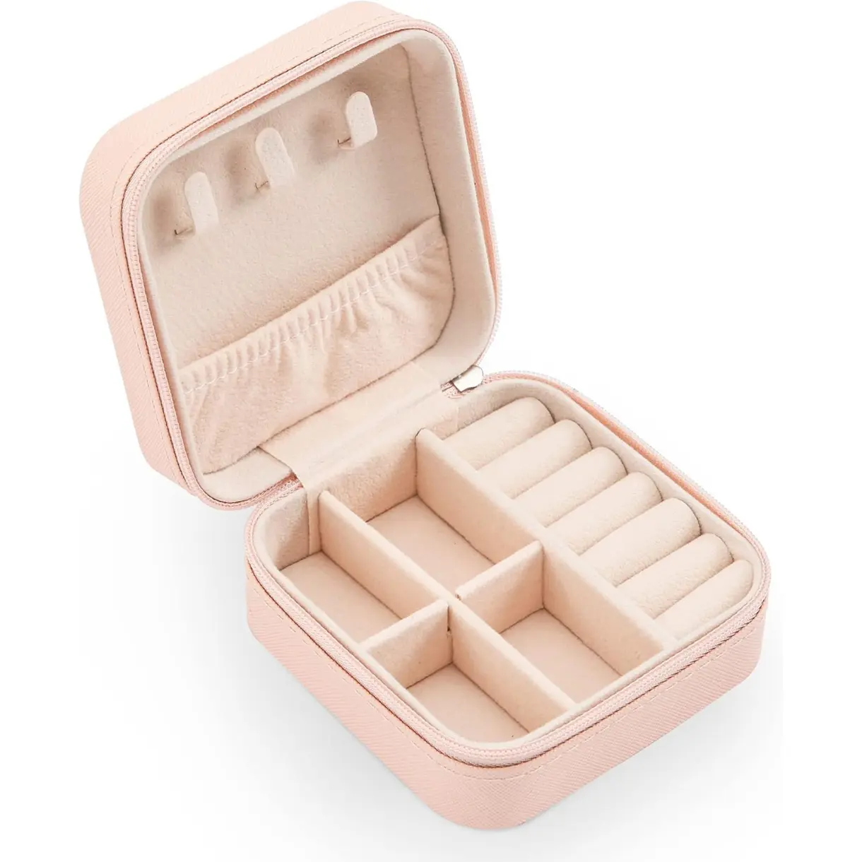 Small Travel Jewelry Boxes, Portable Jewelry Organizer Display Storage boxes for earrings, rings, necklaces, jewelry boxes for women. (Pink).