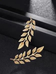 and Silver Color Leaf Brooches for Men and Women, Trendy Fashion Lapel Pins for Shirts and Sweaters, Stylish Accessories for Leaf Print Appeal