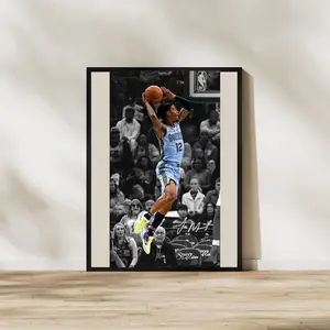 Ja Morant Basketball Poster Stylish Sports Wall Art Print for Home Decor