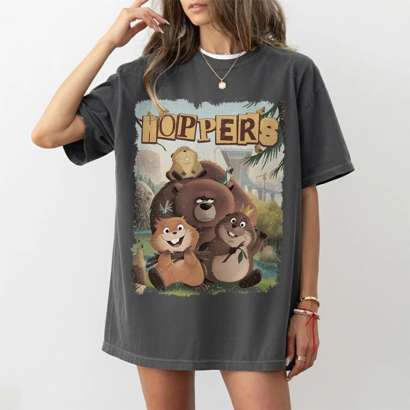 Hoppers Cartoon Shirt, Retro Hoppers Animation Tee, Hoppers Graphic Shirt, Matching Family Shirt, Vacation 2026 Shirt