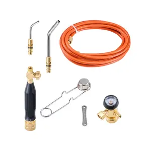VEVOR Air Acetylene Torch Kit, Acetylene Gas Welding Tool with 149'' Hose, 2 Welding Tips, CGA200 Regulator Torch Handle, Gas Brazing Welder for Home DIY Industrial Sites (without Gas Cylinder)