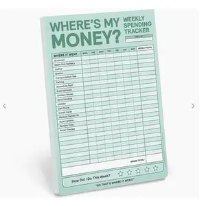 Weekly Money Tracker Notepad