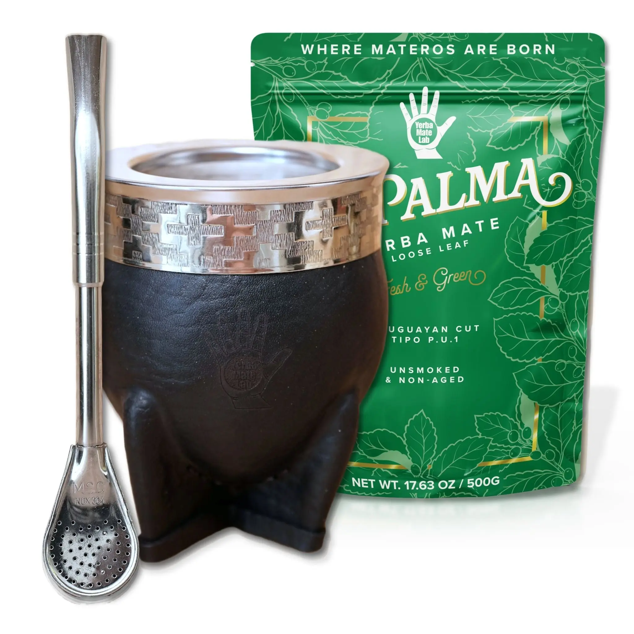 Stainless Steel Yerba Mate Kit - Imperial Gourd, Bombilla, & Yerba