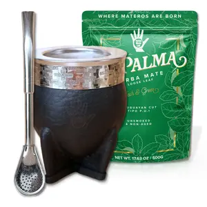 Stainless Steel Yerba Mate Kit - Imperial Gourd, Bombilla, & Yerba