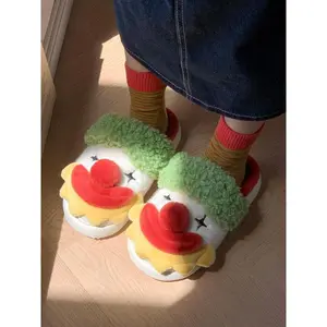 Cartoon Clown Design Slippers, Casual Soft Comfortable Home Slippers, Warm Slippers for Indoor & Outdoor Use for Fall & Winter(Sheet)