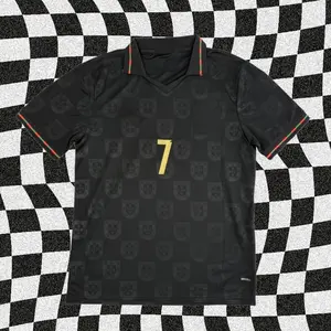 2526 Home Black No. 7 Cristiano Ronaldo Short Long Sleeve Jersey Soccer Jerseys