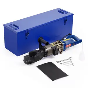 VEVOR Electric Hydraulic Rebar Bender, 1500W Portable Rebar Bending Machine, Bending up to 3/4 Inch #6 (6-20mm) within 4 Seconds, High Power Steel Rebar Bender w/ Tool Case Oil Can, Black Blue RN-22