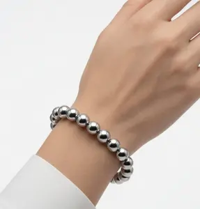 Silver Aura Beaded Bracelet