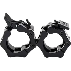 Barbell Clamps 2 inch, Heavy Duty Exercise Collars 2" Quick Release Pair of Locking Pro Olympic Weight Bar Plate Locks Collar Clips for Workout Weightlifting Fitness Training (Black£©