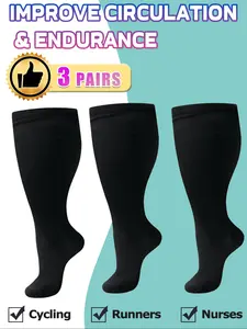 Unisex's Colorful Compression Socks, Sports Socks for Running, Nurses, Pregnant Women, Over The Knee Socks for Blood Circulation