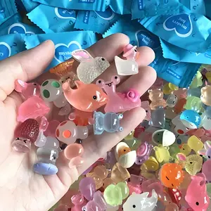 5pcs/10pcs/20pcs Glowing Mini Resin Animal Mushrooms, Durable Night Glow Pendants, Fairy Garden Decor, DIY Crafts, Party and Holiday Gifts