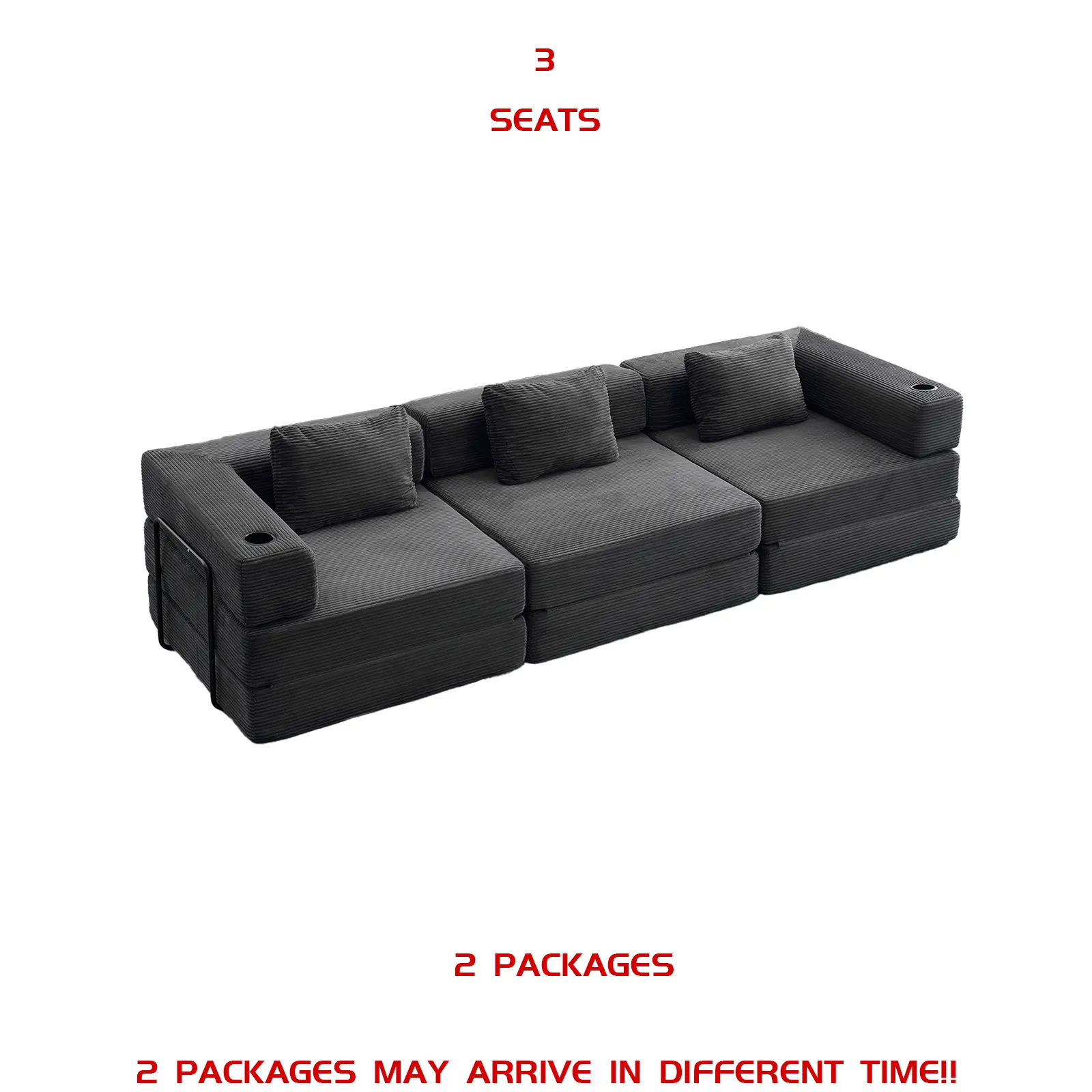 Dark Grey - 3 seats