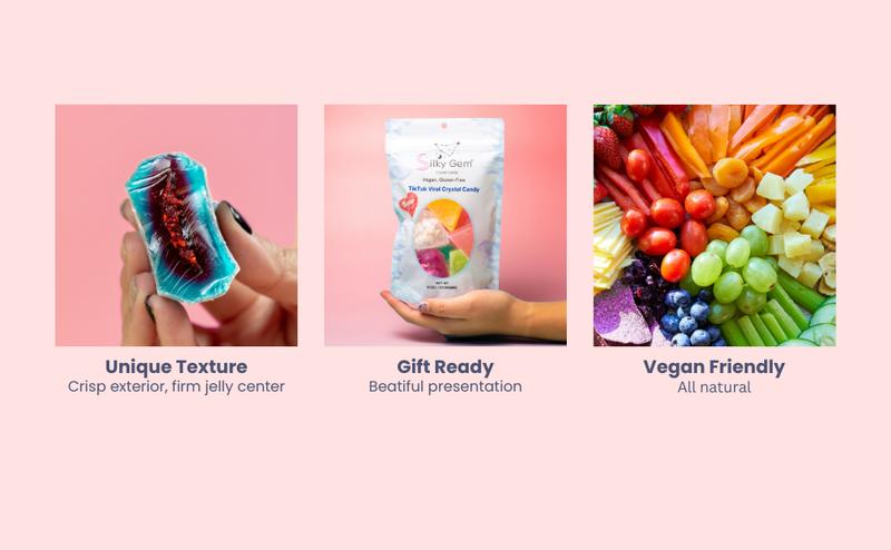 Silky Gem Sour Bites – Mini Crystal Candy with Pixie Sour Sparkle – Crunchy Outside, Soft Inside – Tangy & Sweet Treat – Vegan, Gluten-Free, Nut-Free – Christmas candy 6 oz Bag