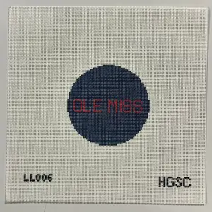 LL006 - OLE MISS Button Round (CANVAS ONLY) - 18M