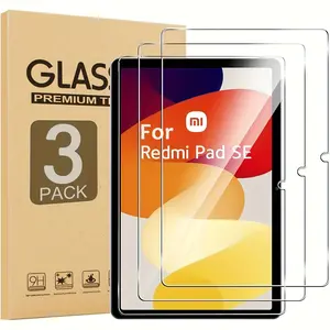 3-Pack Xiaomi Redmi Pad Se Screen Protector, 11 Inch, 9h Hardness, Anti-Fingerprint, Scratch-Resistant, Ultra-Clear, High-Quality Tempered Glass