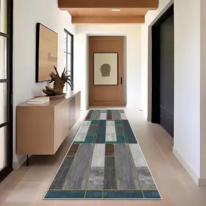 1pc, Geometric Pattern Long Strip Carpet, Passage Carpet, Lightweight and Easy to Clean, Foldable Floor Mat, Washable and Easy to Manage Home Decoration Carpet, Suitable for Corridors, Passages, Stairs, Bedrooms, Bedsides, Boho Runner Rug