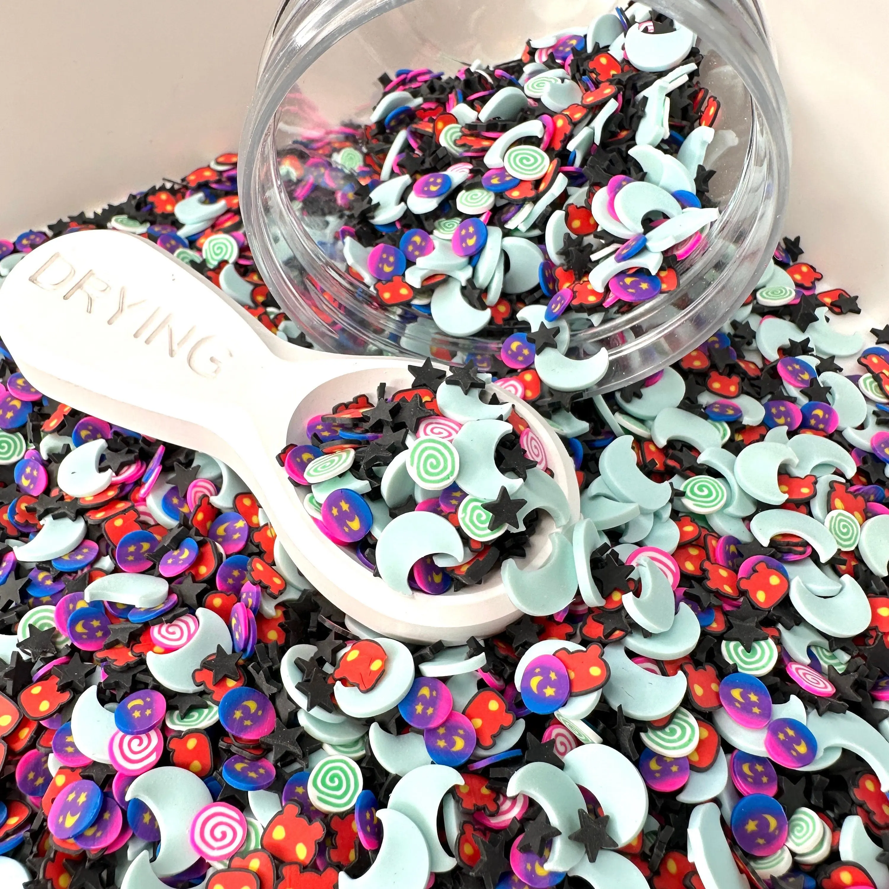 Devilish Night w/Glow Moon, Halloween Polymer Clay Sprinkle (NOT EDIBLE) D32-05