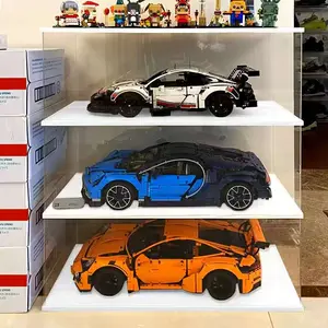 Transparent Acrylic Display Case, Stackable Doll Box, Vertical Assembly Stand, Base, Collectible Figurine Dustproof Showcase, Collectible Figures