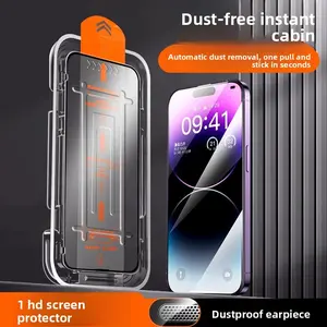 Suitable for iPhone 16 Pro Max tempered film, 13 dust-free film application tool, Apple 14 instant film application box, 17 mobile phone screen protector
