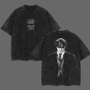 Tommy Shelby - Peaky Blinders Washed T-Shirt, Vintage 90s TV Movies Show Wash Shirt, Trendy Streetwear, Casual Unisex Wash Tee, Classic Pop Culture Apparel UAD