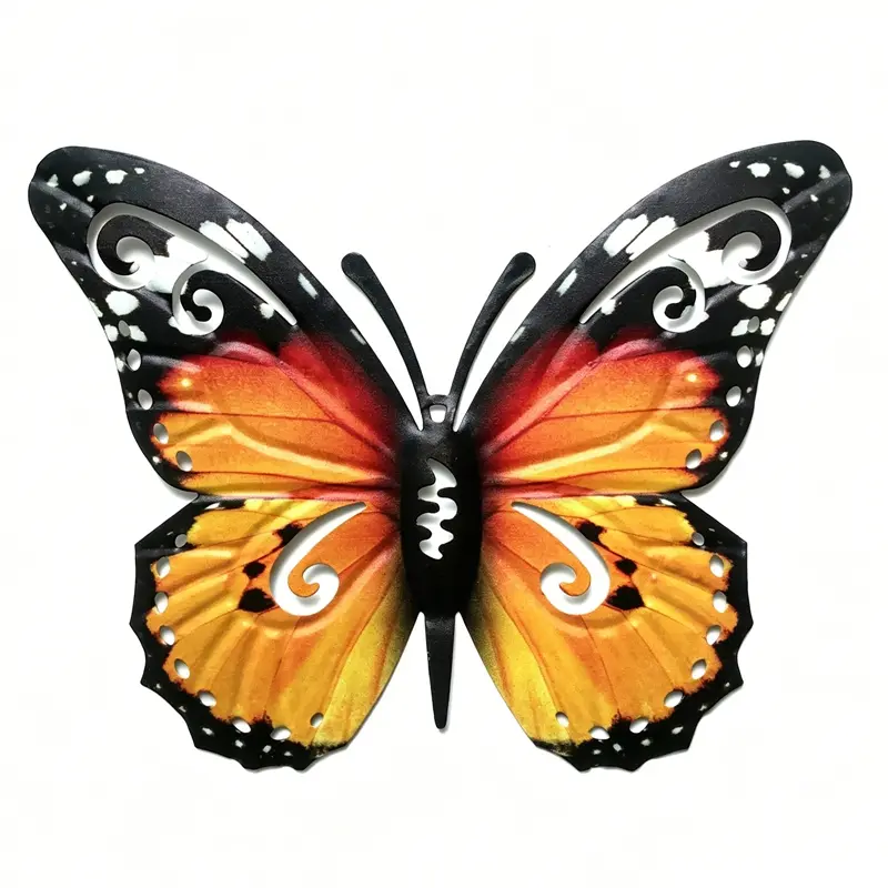 1pc Large 10.6-Inch Metal Butterfly Wall Decor