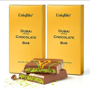 Dubai Chocolate Bar Pistachio, Crunchy Loaded Viral Knafeh Chocolate Bar with Pistachio Cream and Kataifi (3.5 Ounces)
