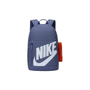 Nike Classic Logo Print Fabric Backpack With Coin Purse For Men And Women In Gray