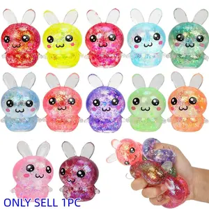 Shiny Rabbit Stress Relief Toy, Slow Rebound Soft Toy, Soft Sensory Fidget Toy for Kids and Adults, Decompression Squeeze, Stress Relief Gadget, Stress Ball, Sensory Fidget Balls, Perfect Gift for Holidays