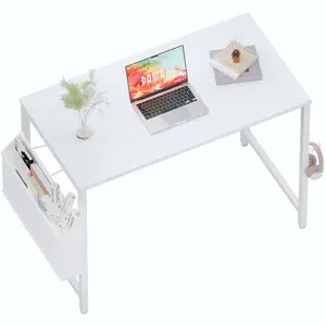 Pamray 32 Inch Computer Desk Small Spaces Desk with Storage Bag for Bedroom Writing and Home Office Work Small Study Desk Table,Easy Assembled