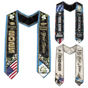 Personalized Guatemalan American Flag Graduation Sash 2025, Customized Guatemala Graduation Stole, Guatemalan Graduation 2025