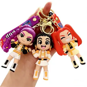 KPop Hunter Girl Keychain Pendant | Anime Cartoon Bag Charm for Backpacks & Shoulder Bags | High-Quality Back-to-School Gift for Students & Fans