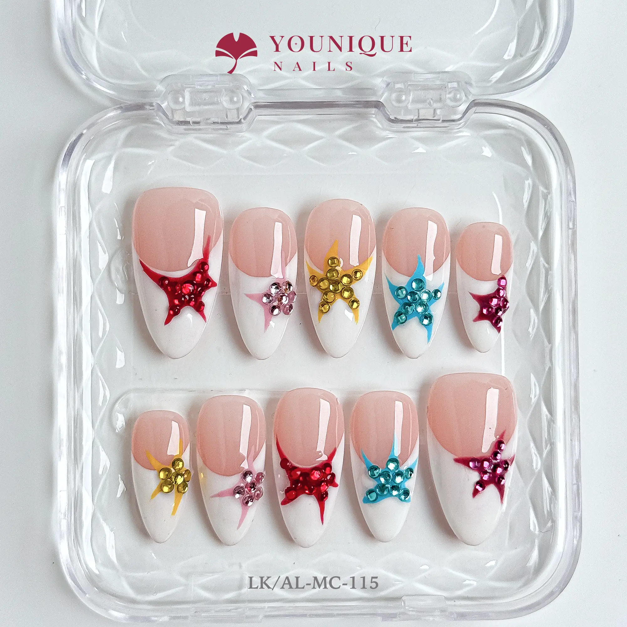 Younique Nails  | 10PCS 100% Handmade Press-On Nails | Reusable Colorful Art