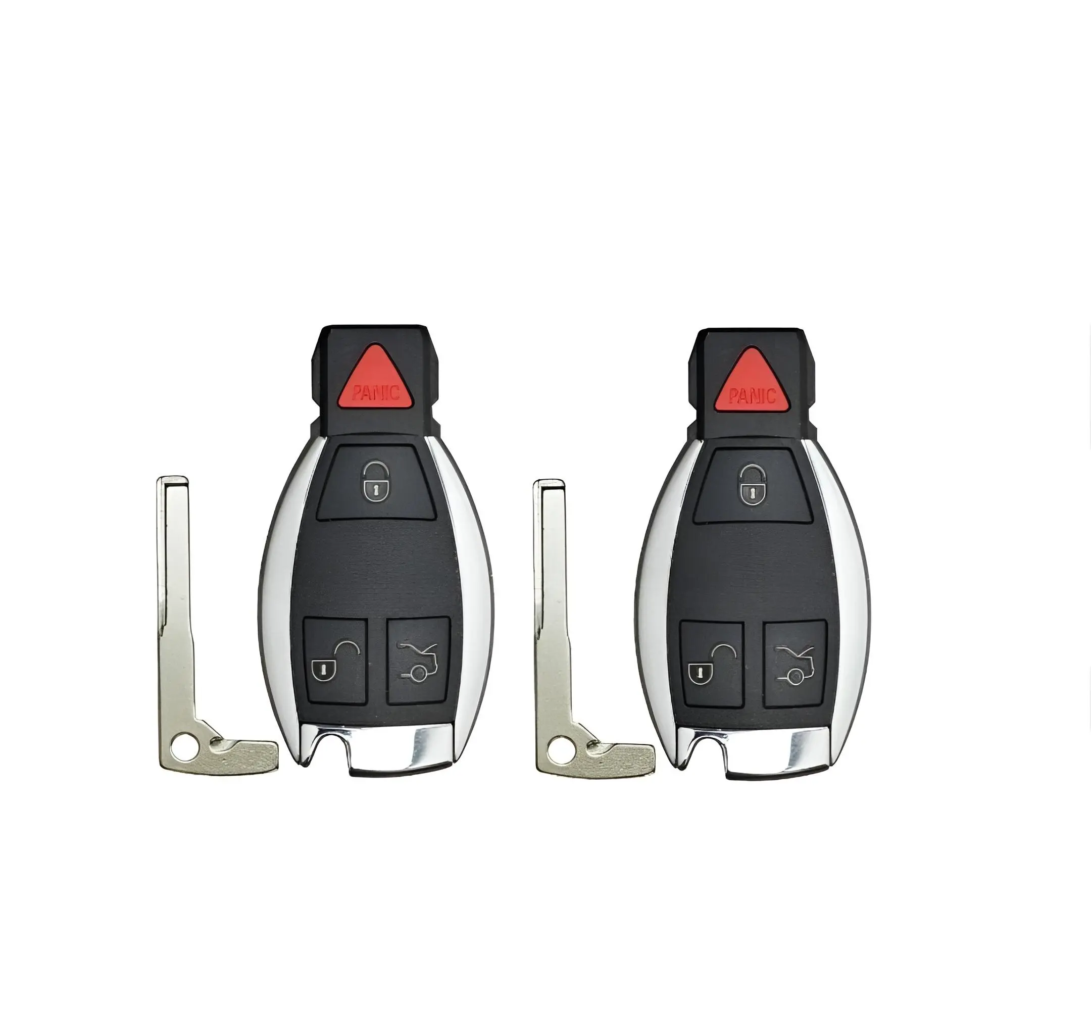 X2 Mercedes Benz 1997-2014 4 Button Fobik Key SHELL CASE NEC & BGA