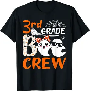 3rd Grade Boo Crew Teachers Students Ghost Halloween T-Shirt - Zamayraceles Shop 45B0BHJ6H46M