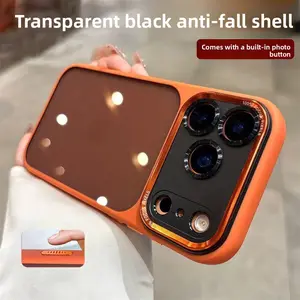 [With Camera Button] Compatible with iP17 Pro Max Phone Case New Skin Feel Transparent Silicone iP13/14/15/16 Shockproof Full Coverage Protective Case