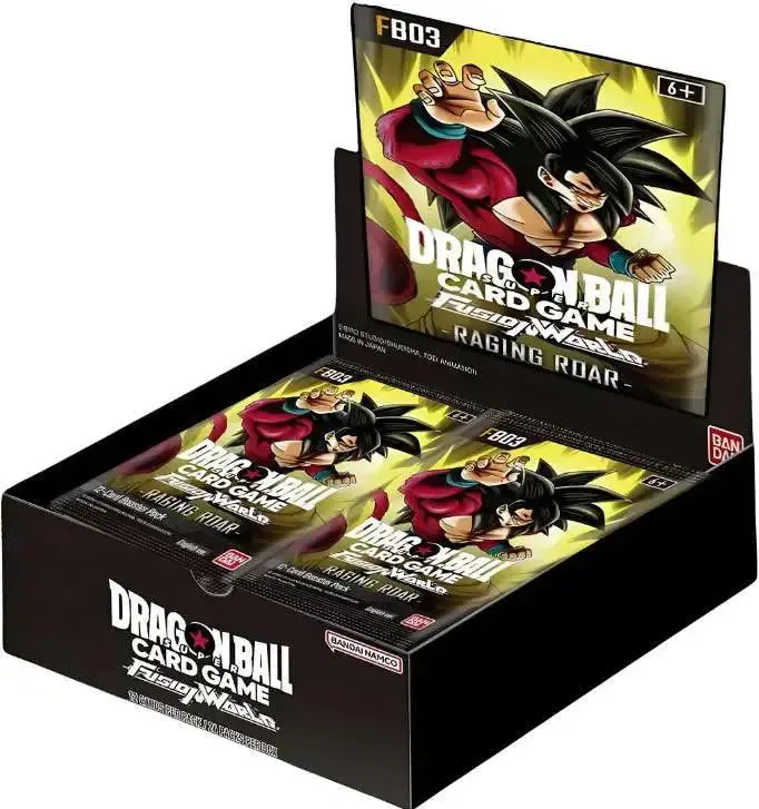 raging roar booster box Dragon Ball Super Fusion World FB03 English — Japan2UK featuring iconic imagery that captures the raw energy of the series Dragon Ball Super: Fusion World