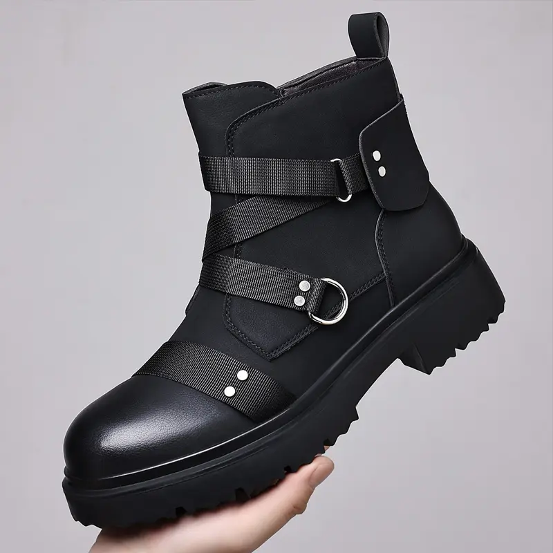Men’s comfortable urban-style ankle boots | Lace-up design | Ideal for everyday wear and city outfits | Cool workwear style, rubber sole, non-slip and wear-resistant, all-day comfort