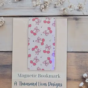 Magnetic Bookmark Holographic Cherries   -