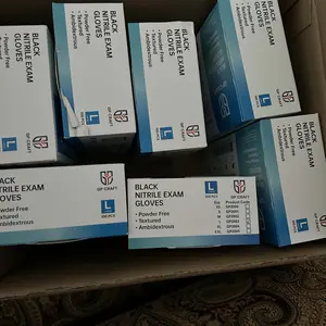 INTCO Synmax Vinyl Black  Disposable Gloves  Powder-Free Latex-Free Clean and Waterproof Wear Resistant Cleaning Box Hand Nitrile Material