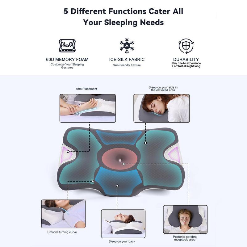 VIPfree Cervical Support Pillow - Adjustable Ergonomic Memory Foam with Breathable Removable Pillowcase & Free Gift - OEKO-TEX Certified Quality Sleep Solution VIPfree Cervical Support Pillow - Adjustable Ergonomic Memory Foam with Breathable Removable Pillowcase & Free Gift - OEKO-TEX Certified Quality Sleep Solution