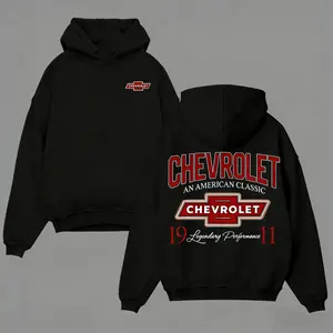 Vintage Chevrolet hoodie, classic 1911 Chevrolet logo sweatshirt, retro American car pullover, unisex loose street style top. Street fashion