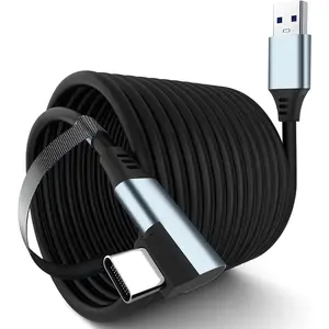 Link Cable Compatible with Meta/Oculus Quest 3/Quest 2 Accessories and PC/Steam VR, 16FT Upgraded Type C Cable with USB 3.0 Adapter, High Speed Data Transfer Charging Cord for VR Headset