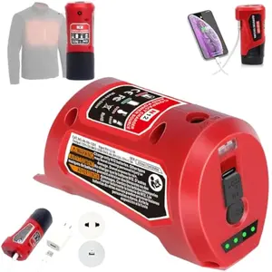 Battery Charger Adapter, Input & 12V Output for Heated Jacket