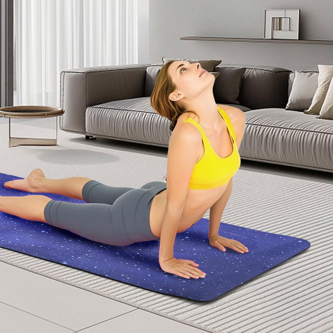 Yoga Mat, Exercise Yoga Mat Print With Non-Slip Design, Professional TPE Exericise Mat, 72  X 24 Multi-Purpose Workout Mat For Women, Pilates Fitness And Floor Exercises