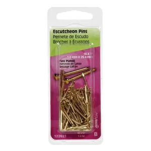 Hillman  1 in. x 16 Plated Escutcheon Pin pack of 6