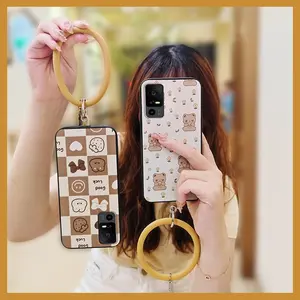 Cute Bracelet Phone Case For TCL 40R/Sharp Aquos V6 5G Back Cover Anti-knock Cartoon heat dissipation Soft Case Solid Color Funny Protective Youth Dirt-resistant Waterproof Ring